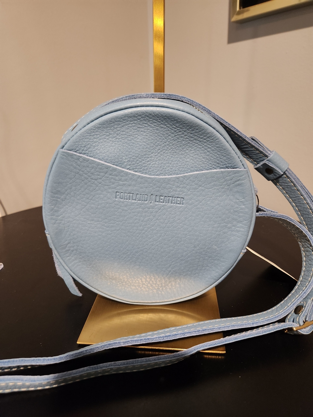 Portland Leather Small Round Crossbody Bag
